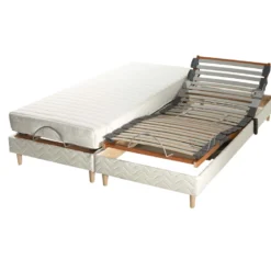 Lot De Sommiers Avec Réglage Fermeté Au Niveau Lombaire Dimensions - 2x80 X 200 Cm