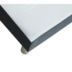 Sommier Déco Tapissier 90 X 190 Cm Velours Gris - SOBEK De DREAMEA -Sominova Soldes Boutique sommier 22140917