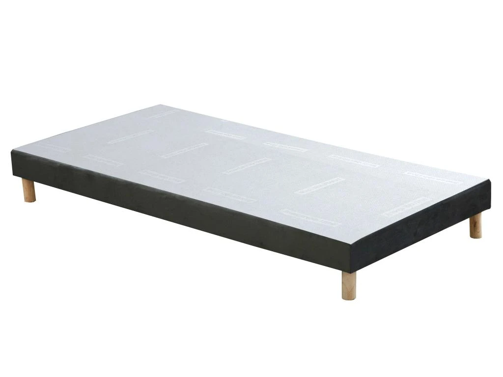 Sommier Déco Tapissier 90 X 200 Cm Velours Gris - SOBEK De DREAMEA 3 Sommier Déco Tapissier 90 X 200 Cm Velours Gris - SOBEK De DREAMEA