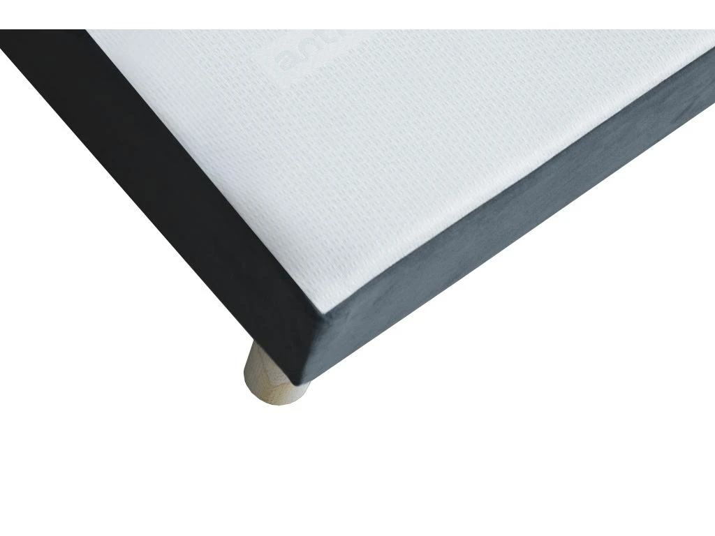 Sommier Déco Tapissier 90 X 200 Cm Velours Gris - SOBEK De DREAMEA 5 Sommier Déco Tapissier 90 X 200 Cm Velours Gris - SOBEK De DREAMEA – Image 3