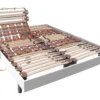 Sommier électrique De Relaxation Lattes Et 2x25 Plots Déco Bois Blanc - 2 X 80 X 200 Cm - Moteurs OKIN - CISERANO De DREAMEA -Sominova Soldes Boutique sommier 222729