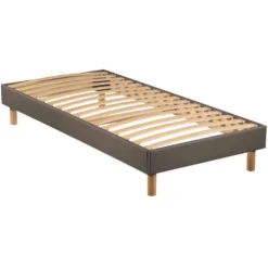 Sommier En Kit Enduit Taupe à Lattes Merinos 160x200 -Sominova Soldes Boutique sommier 22465775