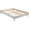 Sommier En Kit Déco Gris Chiné à Lattes Merinos 160x200 -Sominova Soldes Boutique sommier 22465875
