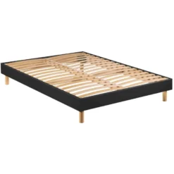 Sommier En Kit Gris Anthracite à Lattes Merinos 140x190