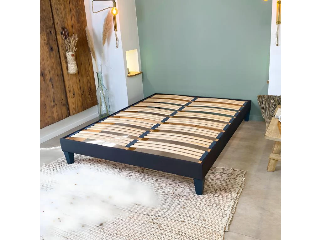 OLYMPE LITERIE | Sommier à Lattes En Bois KIT15 160x200 Cm | Coloris Gris Anthracite | Livré En Kit 4 OLYMPE LITERIE | Sommier à Lattes En Bois KIT15 160x200 Cm | Coloris Gris Anthracite | Livré En Kit – Image 2