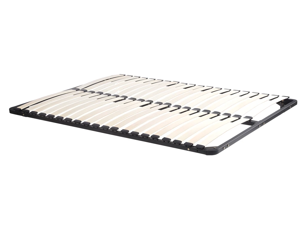 Sommier Cadre à Lattes à Monter 120 X 190 Cm - 2x19 Lattes - Sans Pied - Noir - KALISTA De DREAMEA 3 Sommier Cadre à Lattes à Monter 120 X 190 Cm - 2x19 Lattes - Sans Pied - Noir - KALISTA De DREAMEA