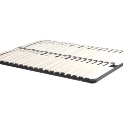 Sommier Cadre à Lattes à Monter 140 X 200 Cm - 2x19 Lattes - Sans Pied - Noir - KALISTA De DREAMEA