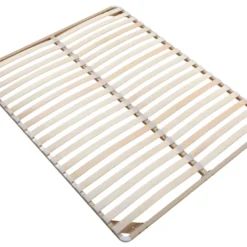 Sommier Cadre à Lattes à Monter 160 X 200 Cm - 2x19 Lattes - Sans Pied - Beige - KALISTA De DREAMEA