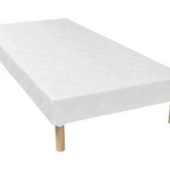 Sommier Déco Tapissier 100 X 200 Cm 14 Lattes Multiplis - Blanc - PANACEA De DREAMEA
