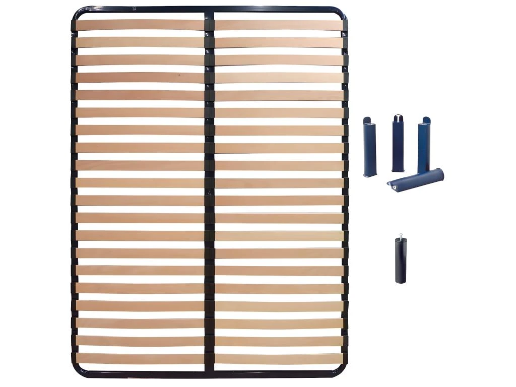 ALTOLATTES - Pack Sommier 2x20 Lattes 130x190cm + Pieds Bleus + Pied Central 3 ALTOLATTES - Pack Sommier 2x20 Lattes 130x190cm + Pieds Bleus + Pied Central