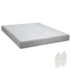 TAPIKIT - Sommier Tapissier Démontable 2x20 Lattes 140x190cm Lin + Pieds Blancs 15cm -Sominova Soldes Boutique sommier 9009913