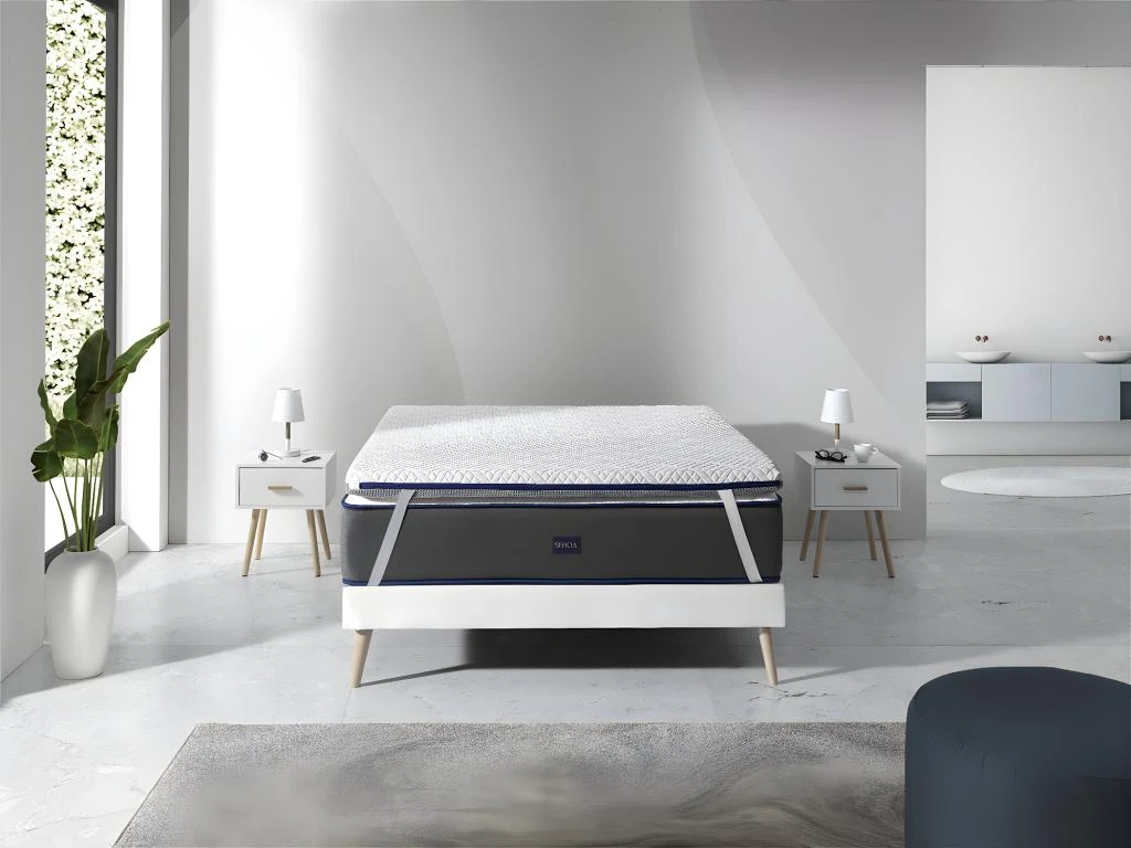 SHAULA Sur Matelas Mousse A Memoire De Forme 150X190 JENO, Epaisseur 8 CM, Dehoussable, Adaptable. 5 SHAULA Sur Matelas Mousse A Memoire De Forme 150X190 JENO, Epaisseur 8 CM, Dehoussable, Adaptable. – Image 3