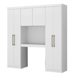 Pont De Lit ANTERO - 6 Portes - Avec Armoires Et Rangements - L.200 Cm - Blanc 9 Pont De Lit ANTERO - 6 Portes - Avec Armoires Et Rangements - L.200 Cm - Blanc -Sominova Soldes Boutique tete de lit enfant 299319