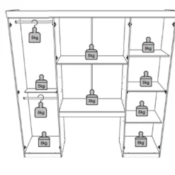 Pont De Lit ANTERO - 6 Portes - Avec Armoires Et Rangements - L.200 Cm - Blanc 11 Pont De Lit ANTERO - 6 Portes - Avec Armoires Et Rangements - L.200 Cm - Blanc -Sominova Soldes Boutique tete de lit enfant 299321