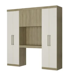 Pont De Lit ANTERO II - 6 Portes - Avec Armoires Et Rangements - L.200 Cm - Chêne Et Ivoire 10 Pont De Lit ANTERO II - 6 Portes - Avec Armoires Et Rangements - L.200 Cm - Chêne Et Ivoire -Sominova Soldes Boutique tete de lit enfant 435417