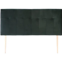 Tête De Lit Tapissée Napoles 160x100 Cm Vert, Velours, Pieds En Bois -Sominova Soldes Boutique tete de lit et pont de lit 10446995