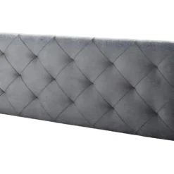 Tête De Lit Milano 90x60 Cm, Losanges En Tissu Gris, 8 Cm D'épaisseur