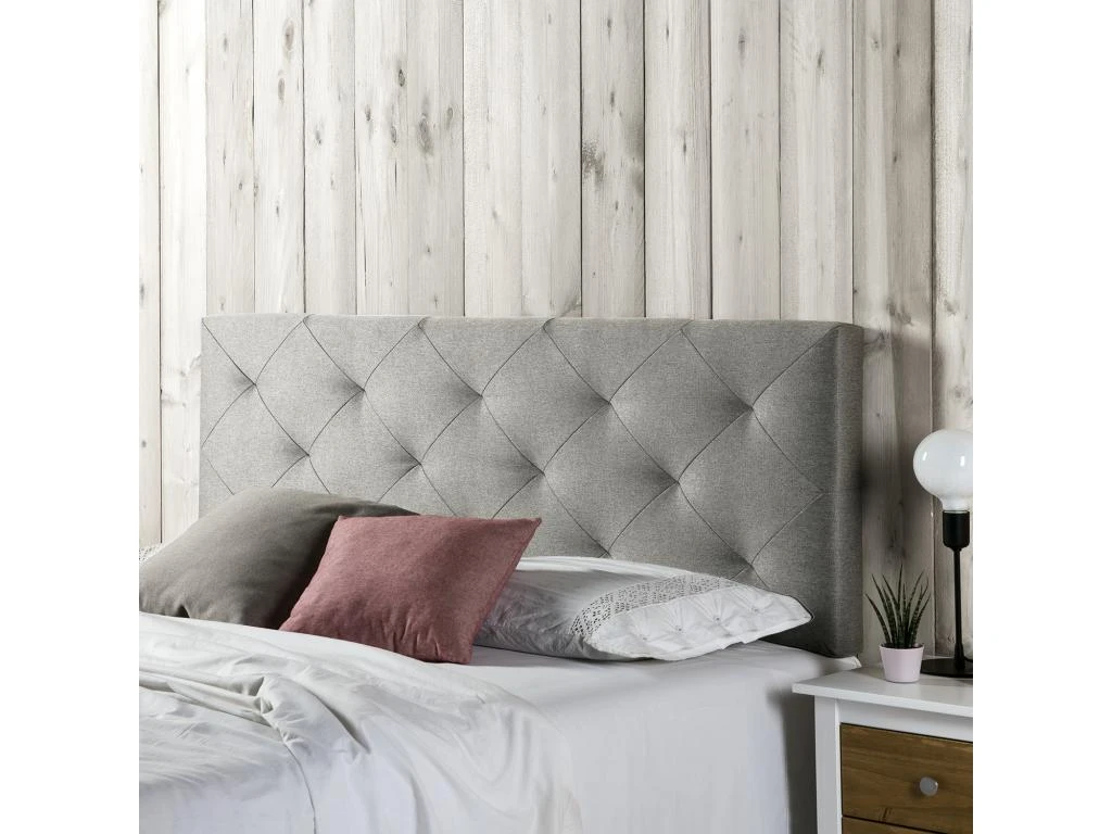 Tête De Lit Milano 90x60 Cm, Losanges En Tissu Gris, 8 Cm D'épaisseur 4 Tête De Lit Milano 90x60 Cm, Losanges En Tissu Gris, 8 Cm D'épaisseur – Image 2