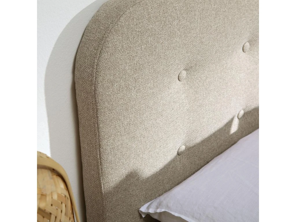 Tête De Lit Tapissée Saona 140x60 Cm Couleur Beige, 8 Cm D'épaisseur 6 Tête De Lit Tapissée Saona 140x60 Cm Couleur Beige, 8 Cm D'épaisseur – Image 4