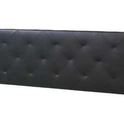 Tête De Lit Rombo 150x60 Cm Noir, Rembourrée De Mousse