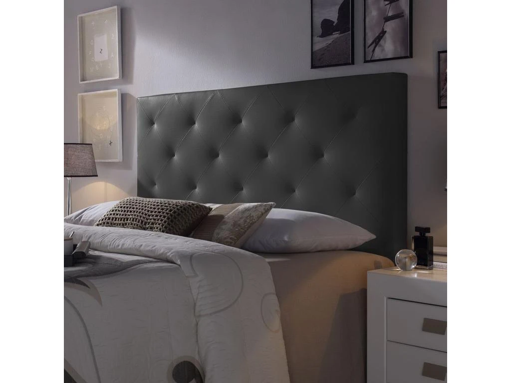 Tête De Lit Rombo 150x60 Cm Noir, Rembourrée De Mousse 4 Tête De Lit Rombo 150x60 Cm Noir, Rembourrée De Mousse – Image 2