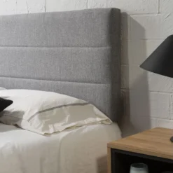 Tête De Lit Tapissée Miconos 160x60 Cm Couleur Gris, 8 Cm D'épaisseur -Sominova Soldes Boutique tete de lit et pont de lit 10759341