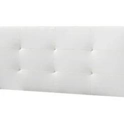 Tête De Lit Carla 150x60 Cm Blanc, Rembourrée De Mousse