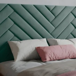 Tête De Lit 150 Cm - Velours - Bleu Canard - SUKIALI -Sominova Soldes Boutique tete de lit et pont de lit 10880981