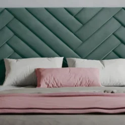 Tête De Lit 150 Cm - Velours - Bleu Canard - SUKIALI -Sominova Soldes Boutique tete de lit et pont de lit 10880987