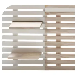 ALIX - Tête De Lit L.240cm Bois Massif Naturel Et Blanc -Sominova Soldes Boutique tete de lit et pont de lit 12221739