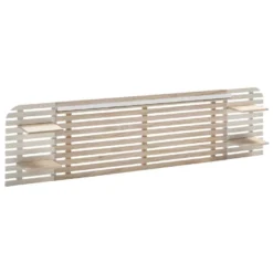 ALIX - Tête De Lit L.240cm Bois Massif Naturel Et Blanc -Sominova Soldes Boutique tete de lit et pont de lit 12221741