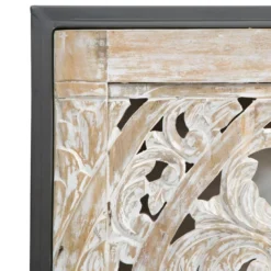 Tête De Lit En Bois De Manguier Blanchi Lila -Sominova Soldes Boutique tete de lit et pont de lit 12498595