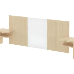 Tête De Lit HUGO 180 - Blanc Et Chêne Clair - TEMAHOME -Sominova Soldes Boutique tete de lit et pont de lit 12514663