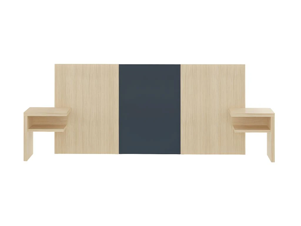 Tête De Lit HUGO 160 - Gris Anthracite Et Chêne Clair - TEMAHOME 3 Tête De Lit HUGO 160 - Gris Anthracite Et Chêne Clair - TEMAHOME