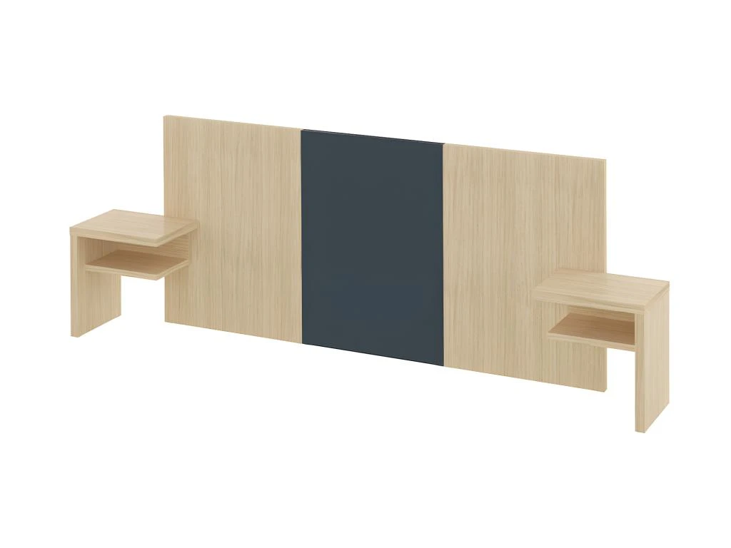 Tête De Lit HUGO 160 - Gris Anthracite Et Chêne Clair - TEMAHOME 5 Tête De Lit HUGO 160 - Gris Anthracite Et Chêne Clair - TEMAHOME – Image 3