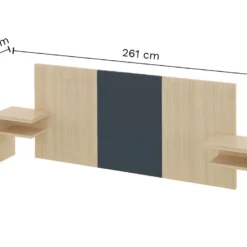 Tête De Lit HUGO 160 - Gris Anthracite Et Chêne Clair - TEMAHOME 11 Tête De Lit HUGO 160 - Gris Anthracite Et Chêne Clair - TEMAHOME -Sominova Soldes Boutique tete de lit et pont de lit 12514677