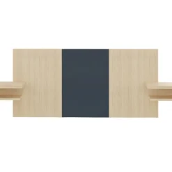 Tête De Lit HUGO 180 - Gris Anthracite Et Chêne Clair - TEMAHOME