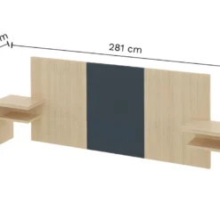 Tête De Lit HUGO 180 - Gris Anthracite Et Chêne Clair - TEMAHOME -Sominova Soldes Boutique tete de lit et pont de lit 12514687