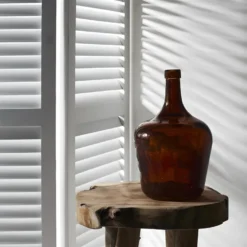 ELISE - Tête De Lit Volets 160cm Bois De Paulownia Blanc -Sominova Soldes Boutique tete de lit et pont de lit 12599063