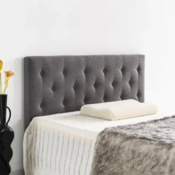 Tête De Lit 160x100 Cm, Capitonnée Tissu Gris, Epaisseur 8 Cm 7 Tête De Lit 160x100 Cm, Capitonnée Tissu Gris, Epaisseur 8 Cm -Sominova Soldes Boutique tete de lit et pont de lit 13016699