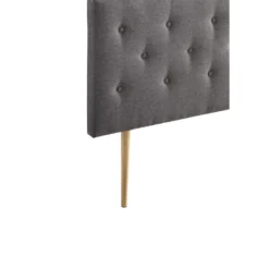 Tête De Lit 160x100 Cm, Capitonnée Tissu Gris, Epaisseur 8 Cm 8 Tête De Lit 160x100 Cm, Capitonnée Tissu Gris, Epaisseur 8 Cm -Sominova Soldes Boutique tete de lit et pont de lit 13016701