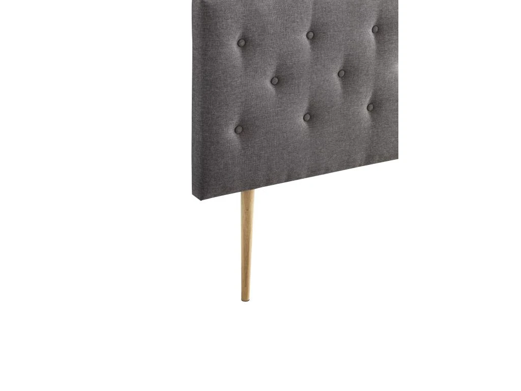 Tête De Lit 160x100 Cm, Capitonnée Tissu Gris, Epaisseur 8 Cm 5 Tête De Lit 160x100 Cm, Capitonnée Tissu Gris, Epaisseur 8 Cm – Image 3