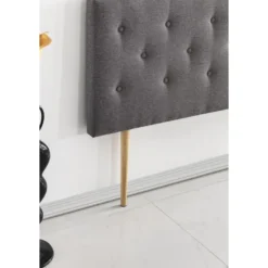 Tête De Lit 140x100 Cm, Capitonnée Tissu Gris, Epaisseur 8 Cm 9 Tête De Lit 140x100 Cm, Capitonnée Tissu Gris, Epaisseur 8 Cm -Sominova Soldes Boutique tete de lit et pont de lit 13016719