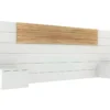 Tête De Lit Avec Chevets Freeda Blanc Et Bois 160 Cm -Sominova Soldes Boutique tete de lit et pont de lit 13077957
