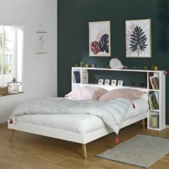 Tête De Lit Avec Rangements Zao Blanc 140 Cm 9 Tête De Lit Avec Rangements Zao Blanc 140 Cm -Sominova Soldes Boutique tete de lit et pont de lit 13077969