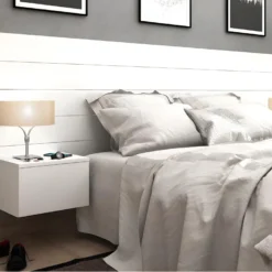 Tête De Lit Avec Chevets Friz Blanc 160 Cm 8 Tête De Lit Avec Chevets Friz Blanc 160 Cm -Sominova Soldes Boutique tete de lit et pont de lit 13077979