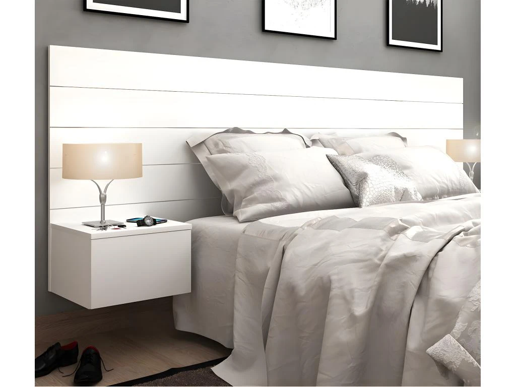 Tête De Lit Avec Chevets Friz Blanc 160 Cm 5 Tête De Lit Avec Chevets Friz Blanc 160 Cm – Image 3