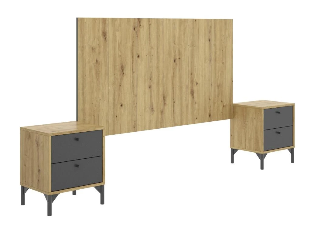 Ensemble De Tête De Lit Avec 2 Tables De Chevet - Longueur 40-159.6 X Profondeur 33-3.5 X Hauteur 47.5-78.8 Cm 3 Ensemble De Tête De Lit Avec 2 Tables De Chevet - Longueur 40-159.6 X Profondeur 33-3.5 X Hauteur 47.5-78.8 Cm