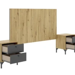 Ensemble De Tête De Lit Avec 2 Tables De Chevet - Longueur 40-159.6 X Profondeur 33-3.5 X Hauteur 47.5-78.8 Cm 9 Ensemble De Tête De Lit Avec 2 Tables De Chevet - Longueur 40-159.6 X Profondeur 33-3.5 X Hauteur 47.5-78.8 Cm -Sominova Soldes Boutique tete de lit et pont de lit 13141481