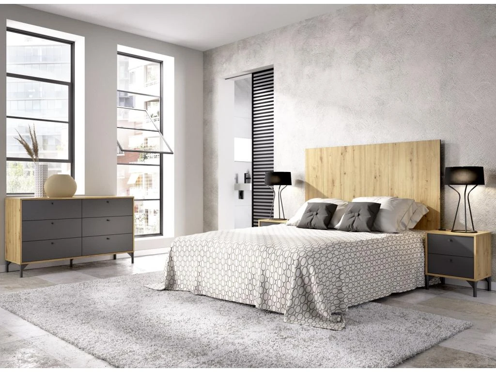 Ensemble De Tête De Lit Avec 2 Tables De Chevet - Longueur 40-159.6 X Profondeur 33-3.5 X Hauteur 47.5-78.8 Cm 7 Ensemble De Tête De Lit Avec 2 Tables De Chevet - Longueur 40-159.6 X Profondeur 33-3.5 X Hauteur 47.5-78.8 Cm – Image 5